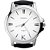 Relógio Luxo Masculino Korps 1319 Prata Fundo Branco Pulseira Couro Preta - Imagem 1
