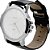 Relógio Luxo Masculino Korps 1319 Prata Fundo Branco Pulseira Couro Preta - Imagem 3