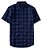 Plaid Dobby Woven Shirt Camisa em Manga Curta G - Imagem 1