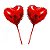 Balão de coração metalizado  (tamanho P) - Imagem 1