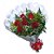 Ramalhete com 6 rosas + folhagem - Imagem 1