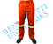 Calça brim 1/2 elástico com faixa refletiva - Laranja - Imagem 1
