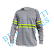 Camiseta Manga Longa com Faixa Refletiva - PV Cinza mescla - Imagem 1