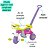 Triciclo Infantil com Empurrador Velotrol Motoca Velocípede Bebê Menina - Rosa Magic Toys  (Tico - Tico) - Imagem 2
