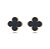 Brinco Trevo Preto Com Dourado ou Prateado Folheado Premium M Cours - Imagem 6