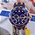 Relógio INVICTA Original Pro Diver 6983 Banhado a Ouro 18kt Pulseira em Borracha Cronógrafo Mostrador Azul - Imagem 2