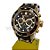Relógio INVICTA Original Pro Diver 6981 Banhado a Ouro 18kt Pulseira em Borracha Cronógrafo Mostrador Preto - Imagem 2