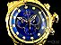 Relógio Invicta Reserve Venom 14504 banhado a Ouro 18k Suíço Cronógrafo, Azul - Imagem 2