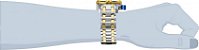 Relógio Invicta 25855 Pro Diver 50mm Prata e Dourado Mostrador Azul Texturizado Cronógrafo - Imagem 6