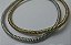 Conjuto 2 Pulseiras Mola - Prata e Dourado - Imagem 1