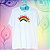 Camiseta estampa manual arco iris - Imagem 1