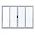 JANELA ALUM CORRER 4FL 2FIXA 2MOVEL BR 120X100 - Imagem 1