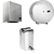 Toalheiro Quadra Inox + Porta Papel Higiênico Rolão + Saboneteira 500 ML Inox Escovado Biovis - Imagem 1