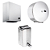 Toalheiro Inox Quadra + Porta Papel Higiênico Rolão Inox + Saboneteira 500 ML Inox Polido Biovis - Imagem 1
