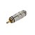 PLUG RCA PROFICIONAL  PONTA DOURADA - PRETO - Imagem 1