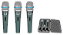 MICROFONE DINAMICO DE METAL 3PCS PRO BTM-57A PROF. C/MALETA E CACHIMBO - Imagem 1