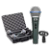 MICROFONE DINAMICO DE METAL 3PCS PRO BTM-57A PROF. C/MALETA E CACHIMBO - Imagem 2