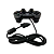 CONTROLE PS2 COM FIO PRETO XH-PS005 OEM - Imagem 2
