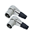 PLUG XLR CANNON MACHO 90 DE METAL PROF. NIQUEL - DESMONTAVEL - Imagem 1