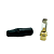PLUG RCA FEMEA DE METAL PROFISSIONAL PONTA DOURADA - PRETO - Imagem 2