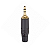 PLUG CONECTOR P2 ESTEREO PROSERIES PRETO DOURADO PROFISSIONAL MXT - Imagem 2