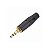 PLUG CONECTOR P2 ESTEREO PROSERIES PRETO/DOURADO PROFISSIONAL - Imagem 1