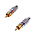 PLUG RCA MACHO 6MM METAL NIQUEL PONTA GOLD PR/VM (PAR) - Imagem 1