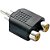 ADAP PLUG RCA P/ 2 JACK RCA - NIQUEL - Imagem 2