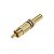 PLUG RCA CFTV 4MM METAL C/MOLA PRETO/DOURADO - Imagem 1