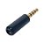 PLUG P2 4C ESTEREO DE METAL PONTA DOURADA - PROFISSIONAL PRETO - Imagem 2