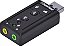 ADAPTADOR DE SOM USB 2.0 3D SOUND 7.1 AUDIO CONTROLLER USB SOM AD0021 - Imagem 1