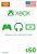 Cartão Presente Xbox Live $50 Dólares - Microsoft Gift Card - Imagem 1