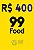 Cartão Presente 99Food Virtual - 400 Reais - Imagem 1