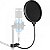 Tela pop filter para microfone condensador estudio com sistema ant puf para proporcionar uma gravação de qualidade fabricado com material de excelente qualidade - Imagem 9