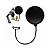 Tela pop filter para microfone condensador estudio com sistema ant puf para proporcionar uma gravação de qualidade fabricado com material de excelente qualidade - Imagem 2