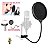 Tela pop filter para microfone condensador estudio com sistema ant puf para proporcionar uma gravação de qualidade fabricado com material de excelente qualidade - Imagem 6