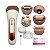 Depilador Feminino Elétrico Kemei KM 6053 6 em 1 Recarregável Sem Fio Para Corpo, Rosto, Axila e Virilha – Depilação Suave Pela Raiz - Imagem 3
