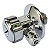 Adaptador Cromado Purificador de Água 1/2 x 1/2 x 1/4 - Imagem 1