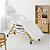 Poltrona Maca Fixa Reclinável Soft Branca base Dourado Com 2 Bandejas - Akmed - Imagem 2