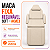 Maca Poltrona Fixa Estética Reclinável Soft Bege base Branco Com 2 Bandejas - Akmed - Imagem 5