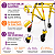 Andador Posterior Para Locomoção e Reabilitação Com 4 Rodas Amarelo Tamanho P - Mercur - Imagem 6