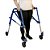 Andador Posterior Para Locomoção e Reabilitação Com 4 Rodas Tamanho M Azul Código: B061542-B - Mercur - Imagem 1