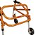 Andador Posterior Para Locomoção e Reabilitação Com 4 Rodas Tamanho PP Laranja Código: B061542-AA - Mercur - Imagem 5