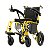 Cadeira De Rodas Motorizada Dobrável Infantil Power Kids Amarela Até 100Kg Power Lite - Imagem 12