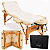 Maca Portátil Dobrável Mesa Massagem Estética - Akmed - Creme Com Bege - Imagem 1
