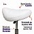 Mocho Sela Fixo Assento Ergonômico Giratório Branco- Akmed - Imagem 4