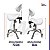 Mocho Sela Ajustável Ergonômico Com Encosto Branco - Akmed - Imagem 3
