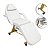 Poltrona Reclinável Soft Branca Dourado Com 2 Bandejas Akmed - OUTLET - Imagem 1