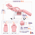 Maca Poltrona Fixa Estética Reclinável Soft Rosa Base Branco Com 2 Bandejas - Akmed - Imagem 3