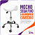 Mocho Sela Fixo Assento Ergonômico Giratório Branco - Akmed - Imagem 2